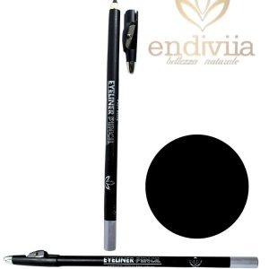 Lapiz Largo Endiviia Delineador ojo y cejas con sacapuntas Negro